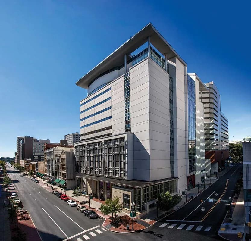 Harrisburg University campus building in downtown Harrisburg, Pennsylvania.