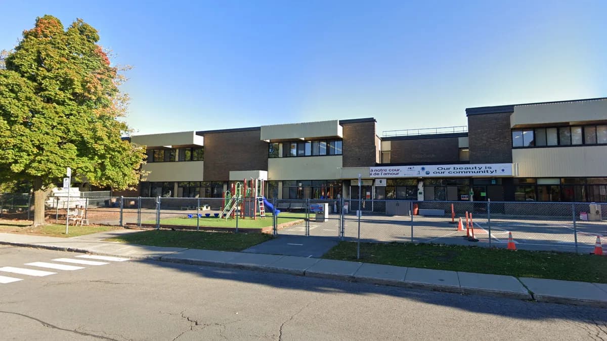 Exterior of a school in the Lester B. Pearson School Board network.