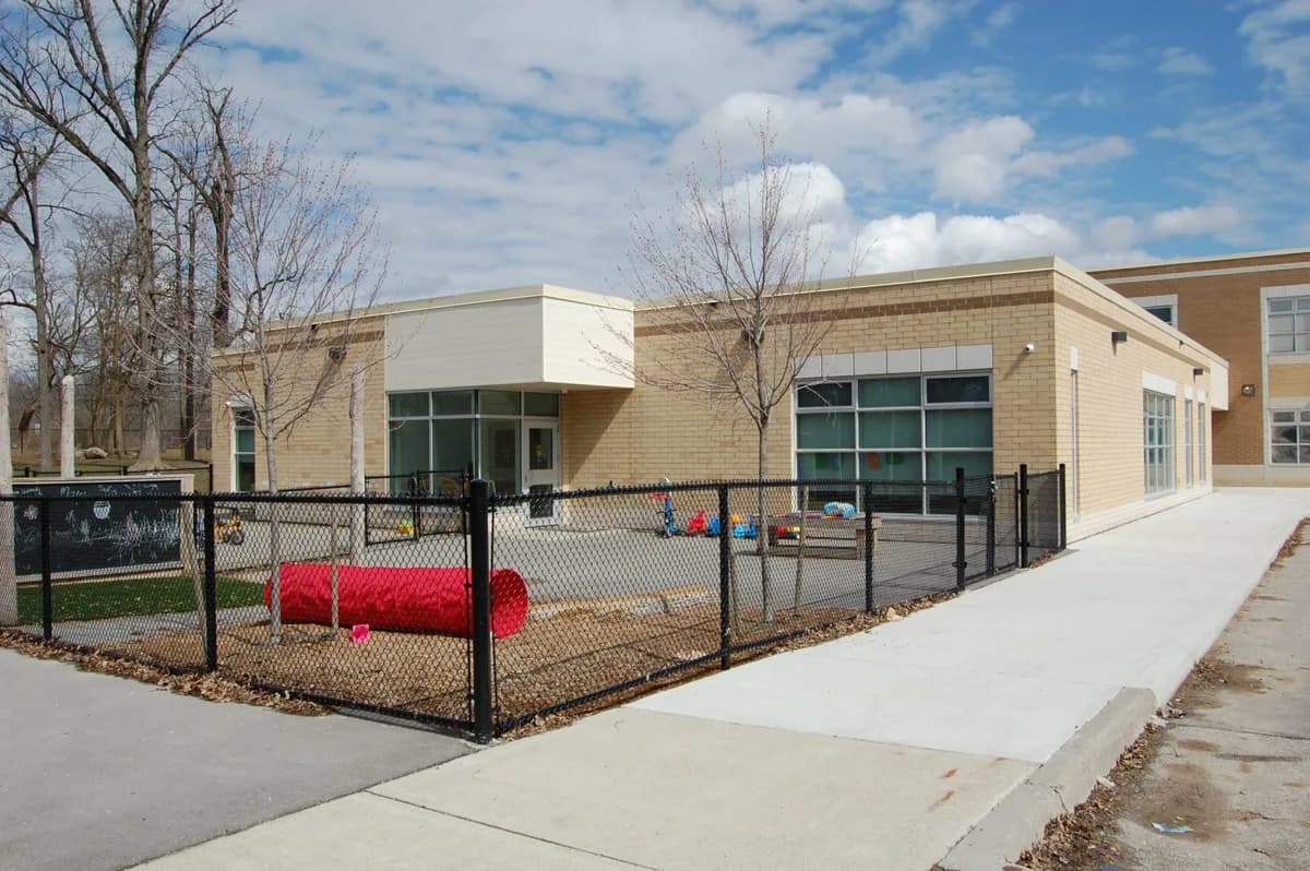 A completed school facility in the Halton Catholic District School Board network.