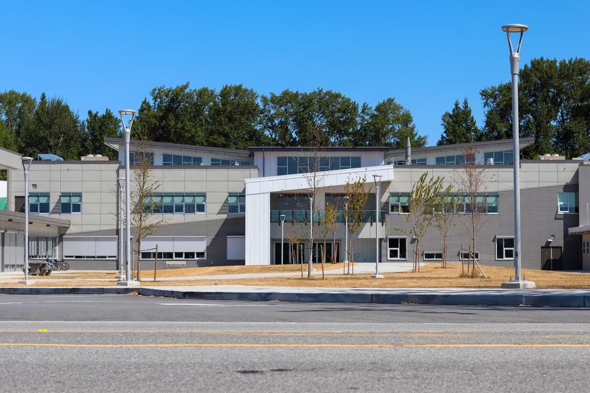 A school campus building in Langley School District 35.